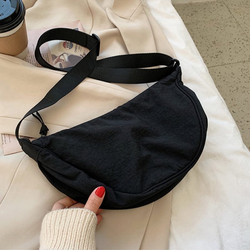 Sac demi-lune élégant en polyester orange – Image 9