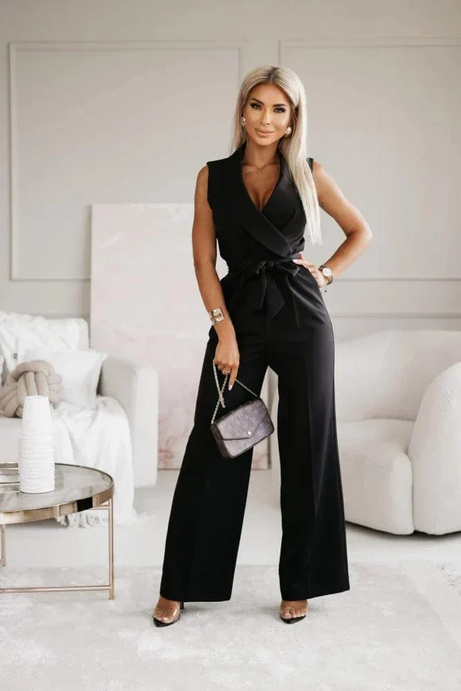Combinaison Élégante Noir et Blanc pour Femmes – Image 2