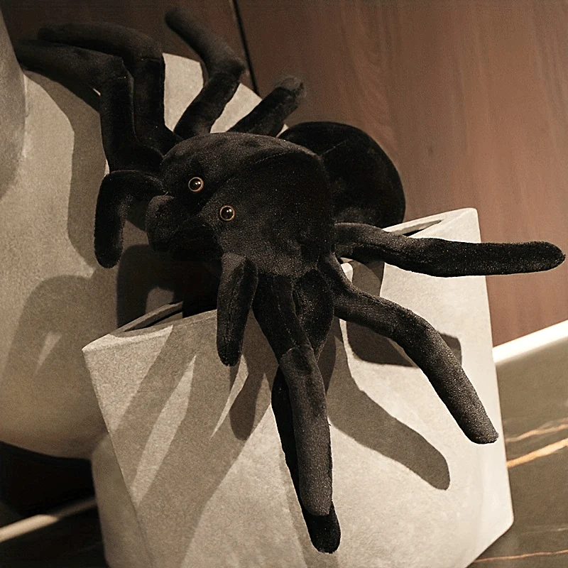 Peluche araignée noire – Décoration thématique pour maison ou événements – Image 3