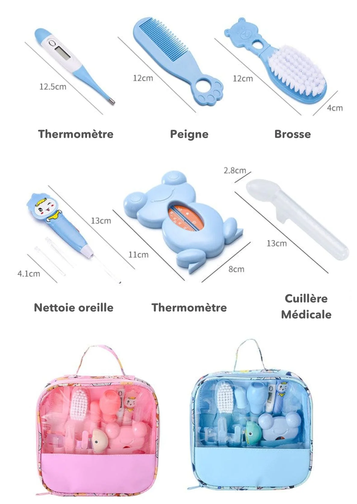 Trousse de soin bébé 13 accessoires silicone – Image 3