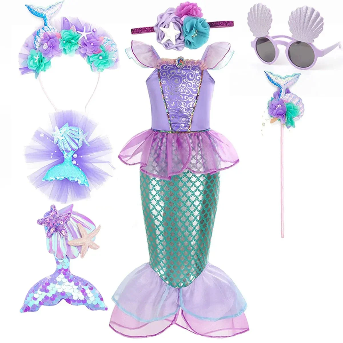 Déguisement Princesse Ariel Enfant Costume Anniversaire