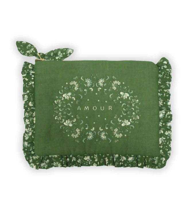 POCHETTE À VOLANTS - AMOUR KHAKI – Image 2